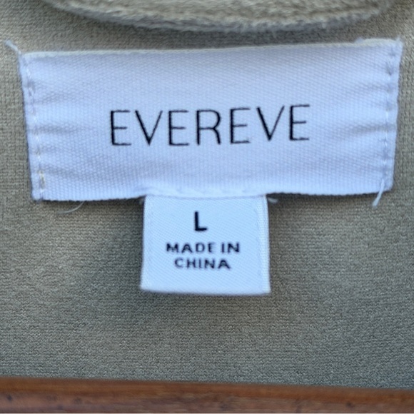 Evereve Arli Faux Suede Western Shirt – Soft Stretch Suede Button Down Large - Picture 6 of 8